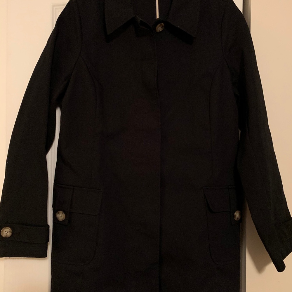 Old Navy Cotton Trench Coat, Black. Women's Size L